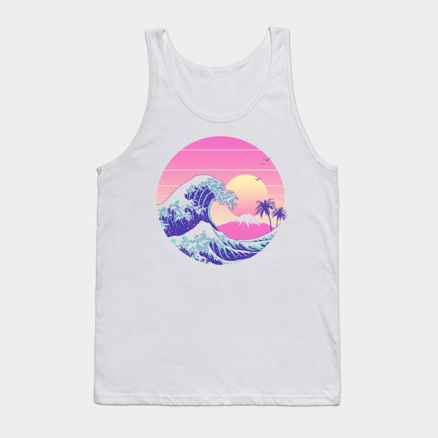 The Great Dream Wave Front and Back Print Tank Top by Vincent Trinidad Art